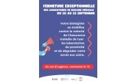 Fermeture exceptionnelle des laboratoires de biologie médicale